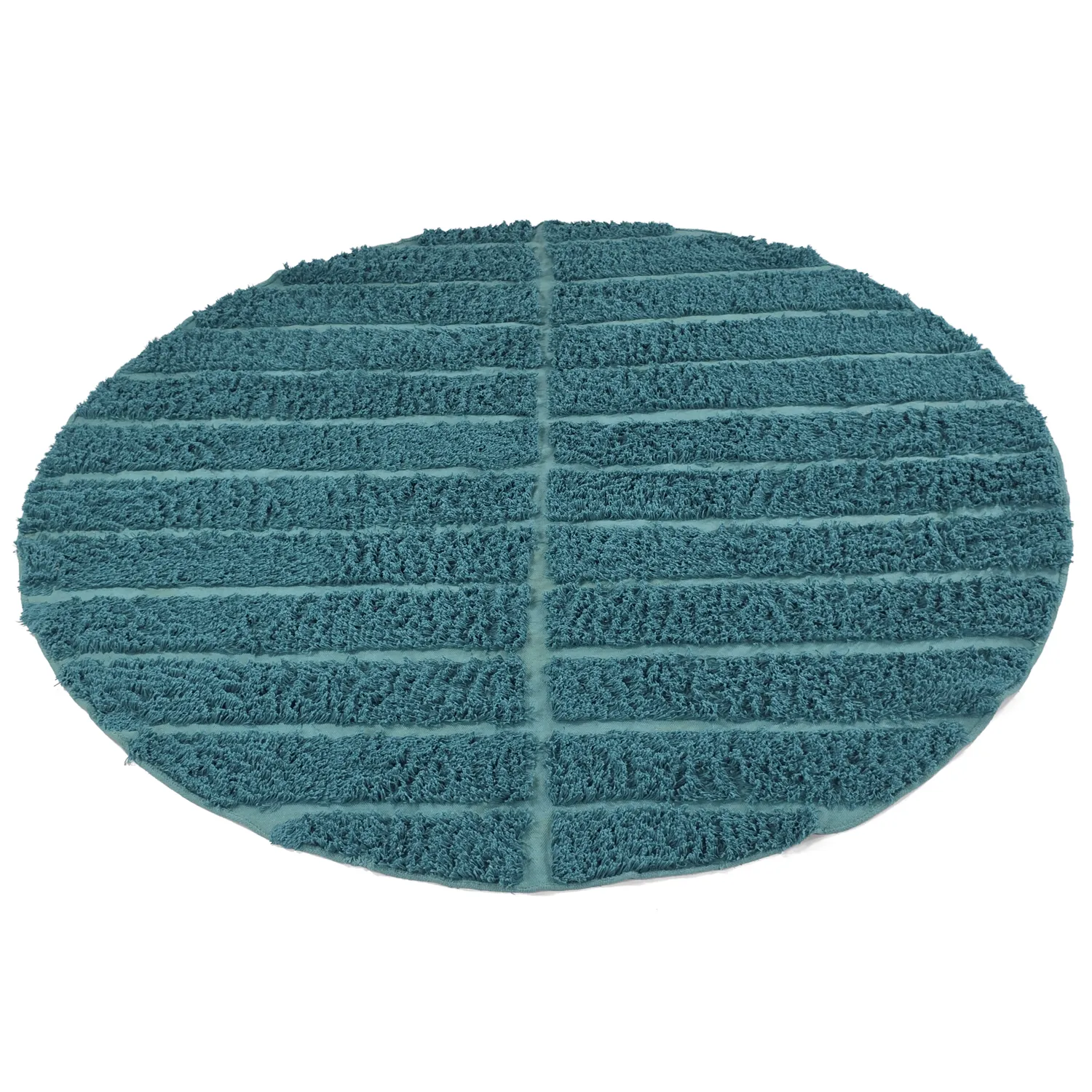 Tappeto rotondo - Ikara Natural Cotton Shaggy (turchese)