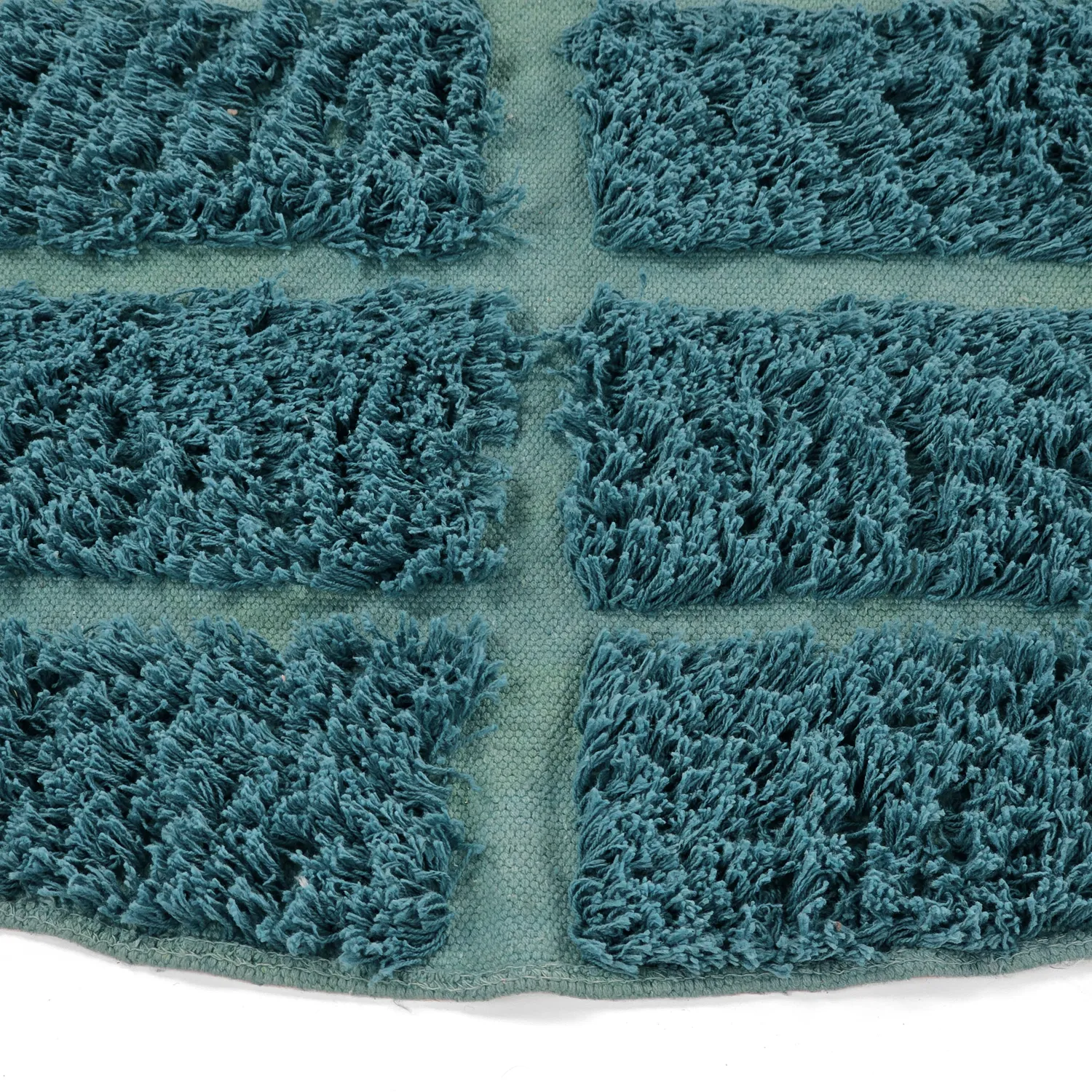 Tappeto rotondo - Ikara Natural Cotton Shaggy (turchese)
