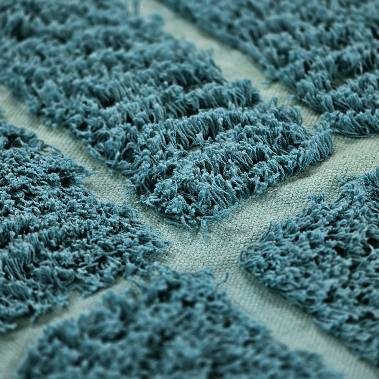 Tappeto rotondo - Ikara Natural Cotton Shaggy (turchese)