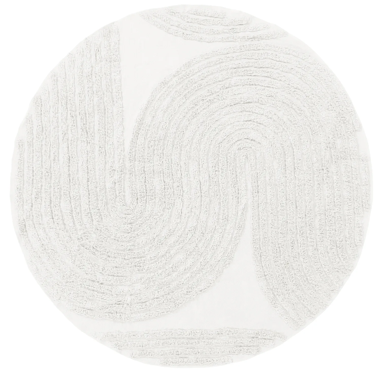 Tappeti rotondi - Jovie Natural Cotton Shaggy (offwhite)
