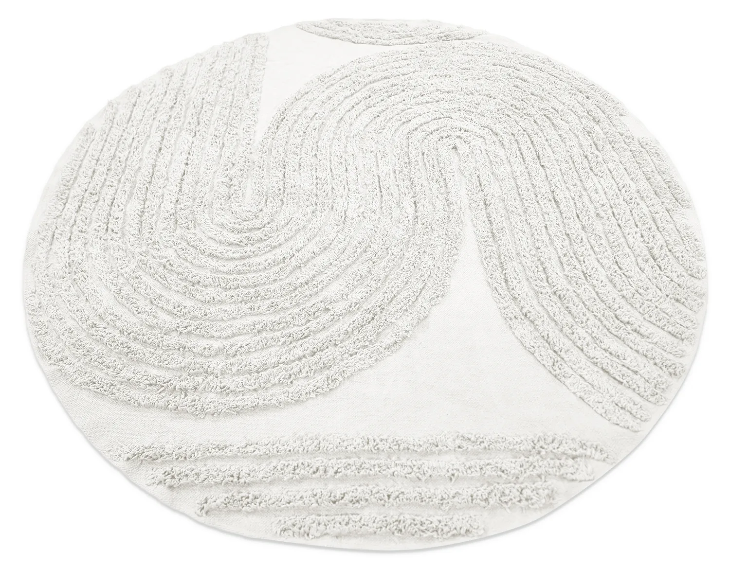 Tappeti rotondi - Jovie Natural Cotton Shaggy (offwhite)