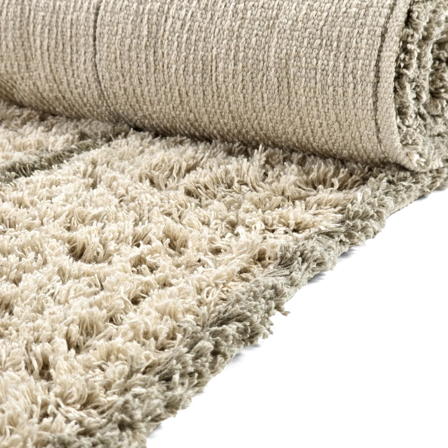 Tappeto A Pelo Lungo - Kairi Natural Cotton Shaggy (beige/tortora)