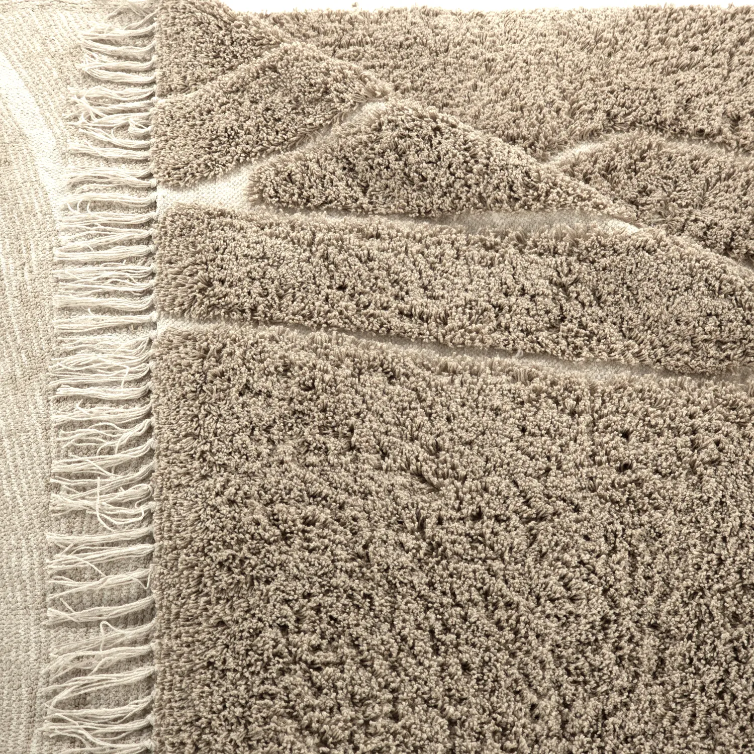 Tappeto A Pelo Lungo - Kindon Natural Cotton Shaggy (beige/bianco)