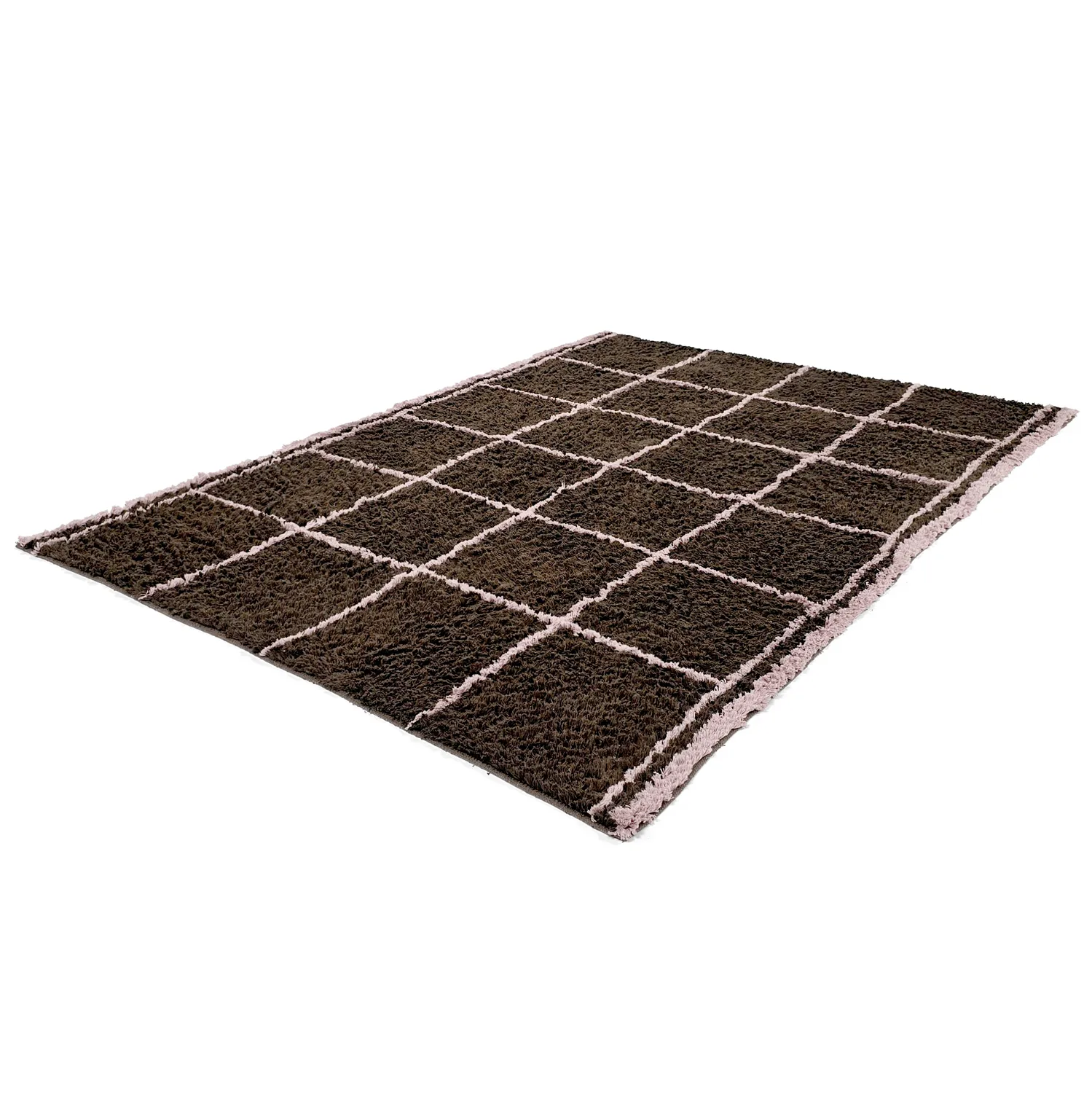 Tappeto A Pelo Lungo - Lana Natural Cotton Shaggy (marrone)