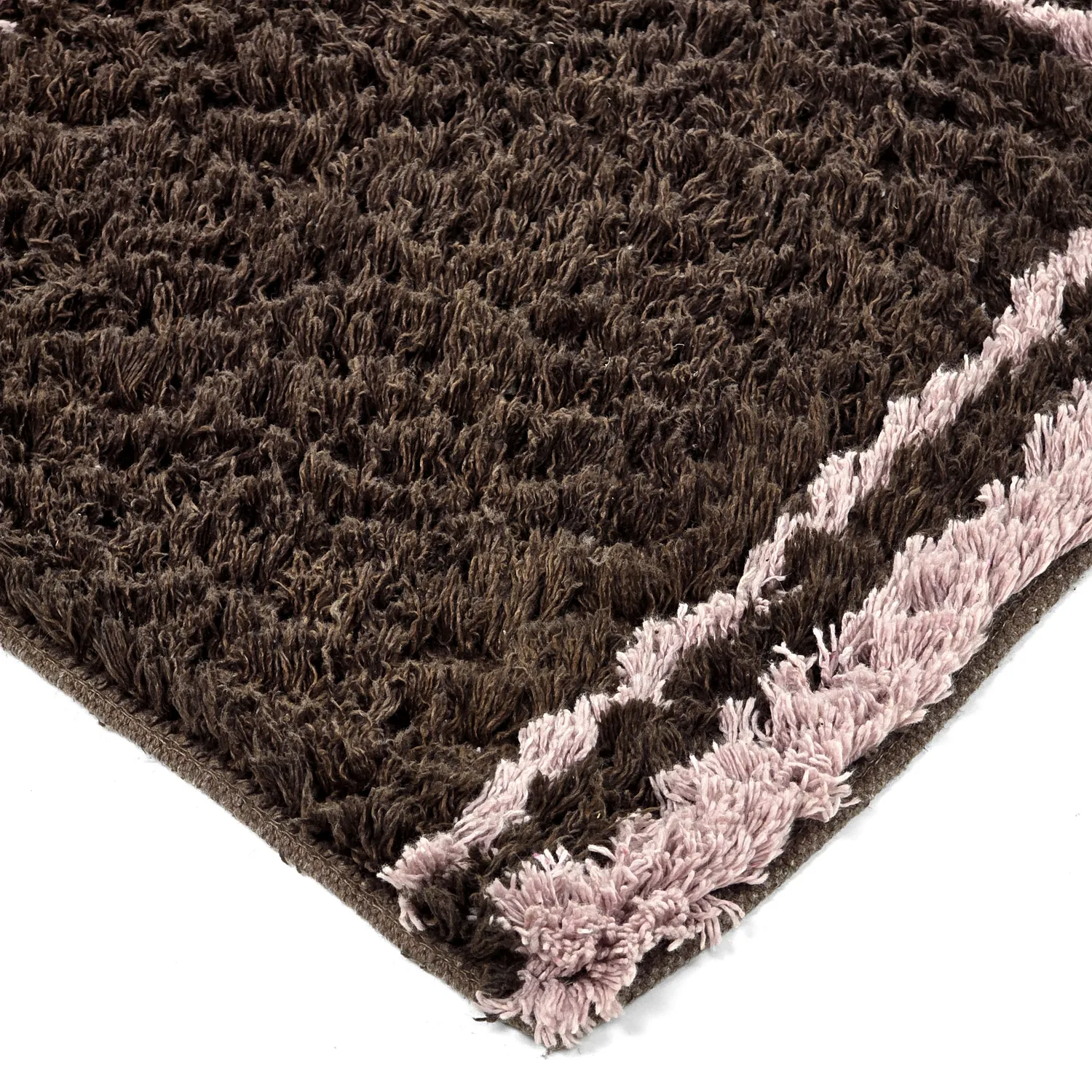 Tappeto A Pelo Lungo - Lana Natural Cotton Shaggy (marrone)