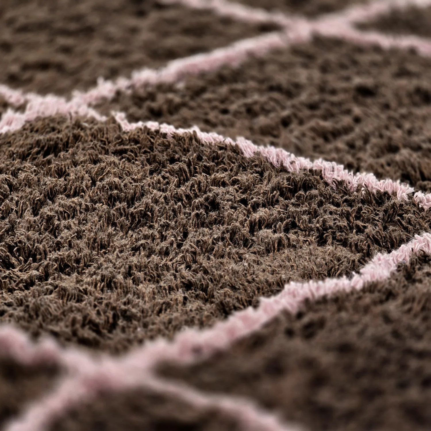 Tappeto A Pelo Lungo - Lana Natural Cotton Shaggy (marrone)