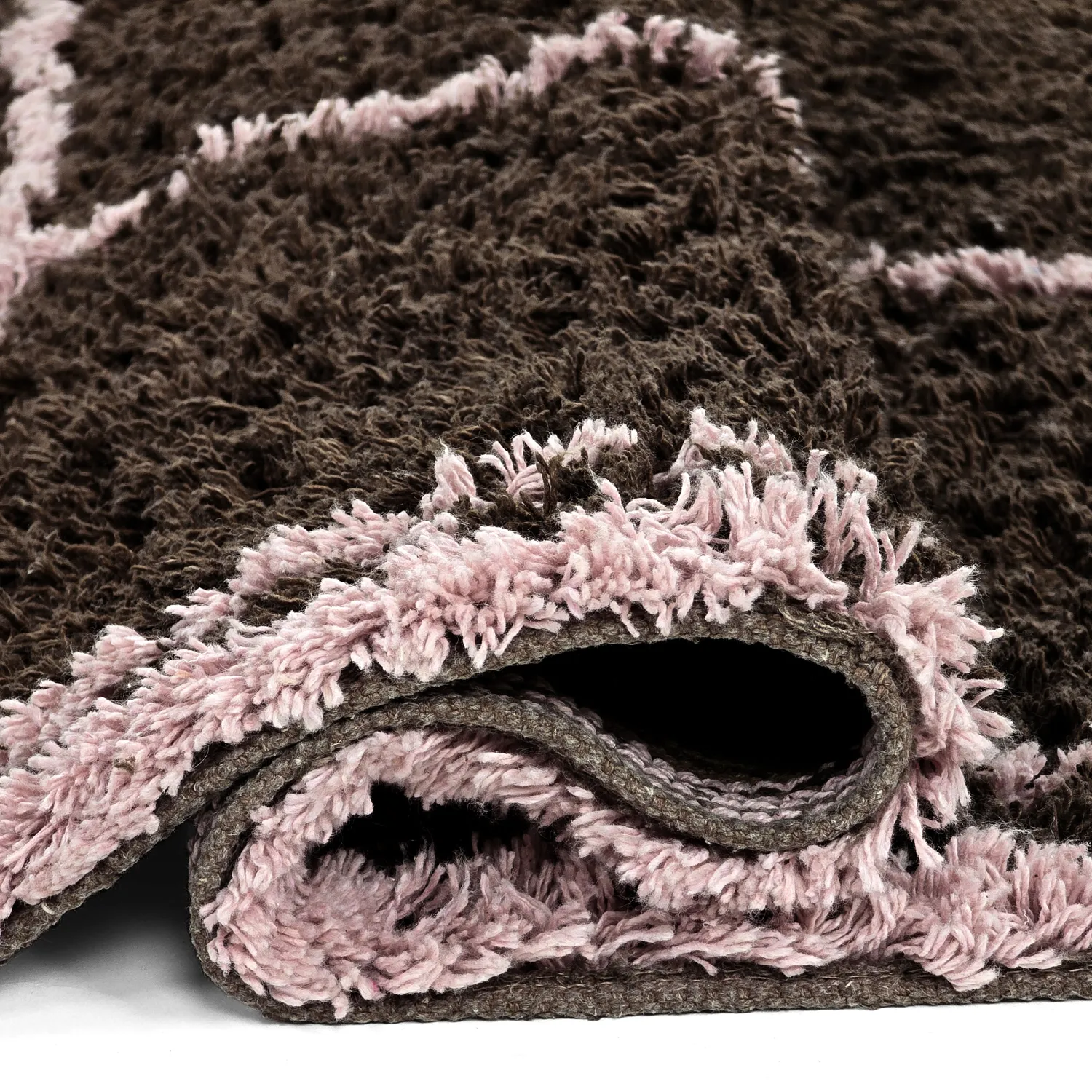Tappeto A Pelo Lungo - Lana Natural Cotton Shaggy (marrone)