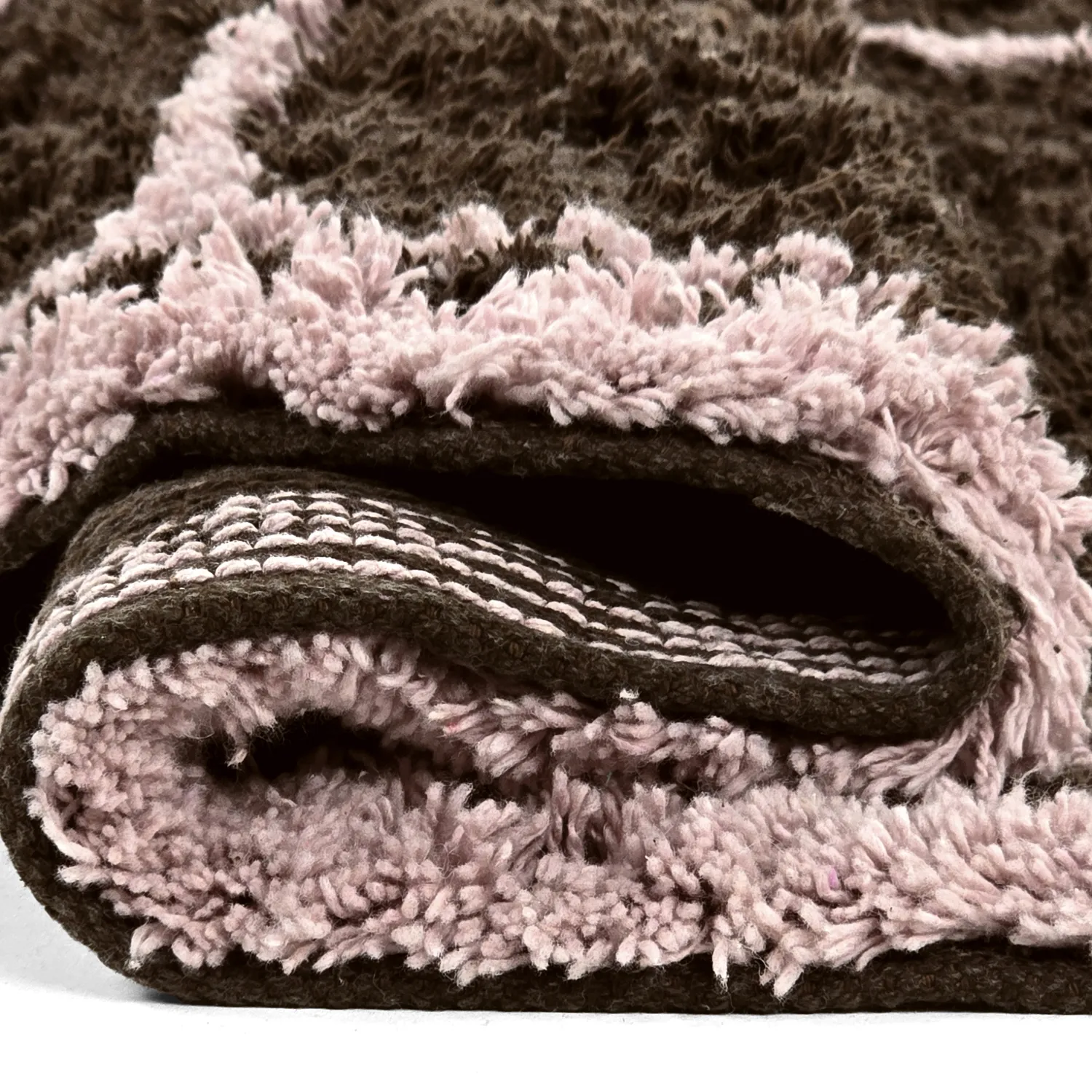 Tappeto rotondo - Lana Natural Cotton Shaggy (marrone)