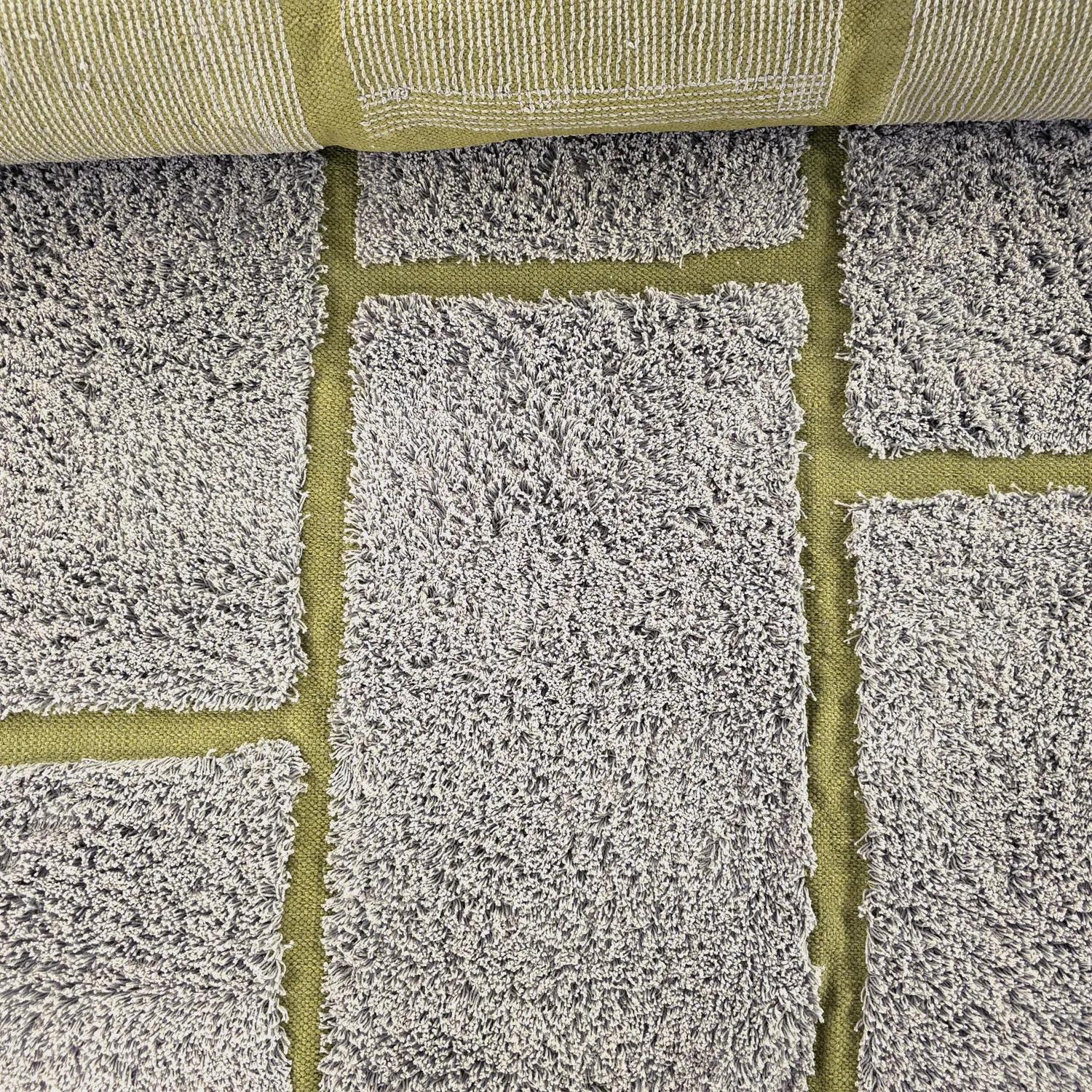 Tappeto A Pelo Lungo - Lindley Natural Cotton Shaggy (grigio/verde)