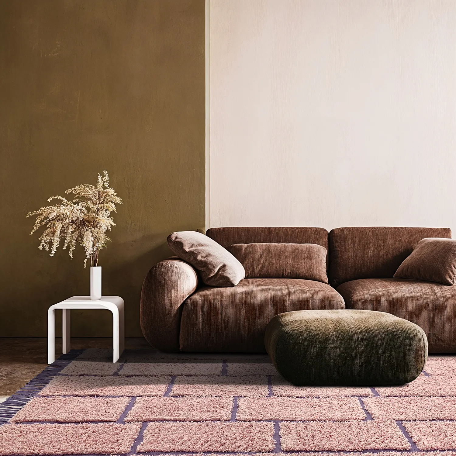 Tappeto A Pelo Lungo - Lindley Natural Cotton Shaggy (rosa/viola)