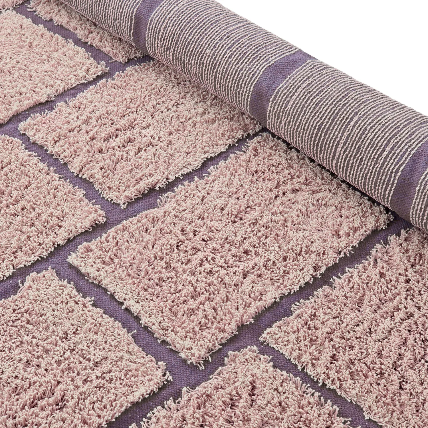 Tappeto A Pelo Lungo - Lindley Natural Cotton Shaggy (rosa/viola)