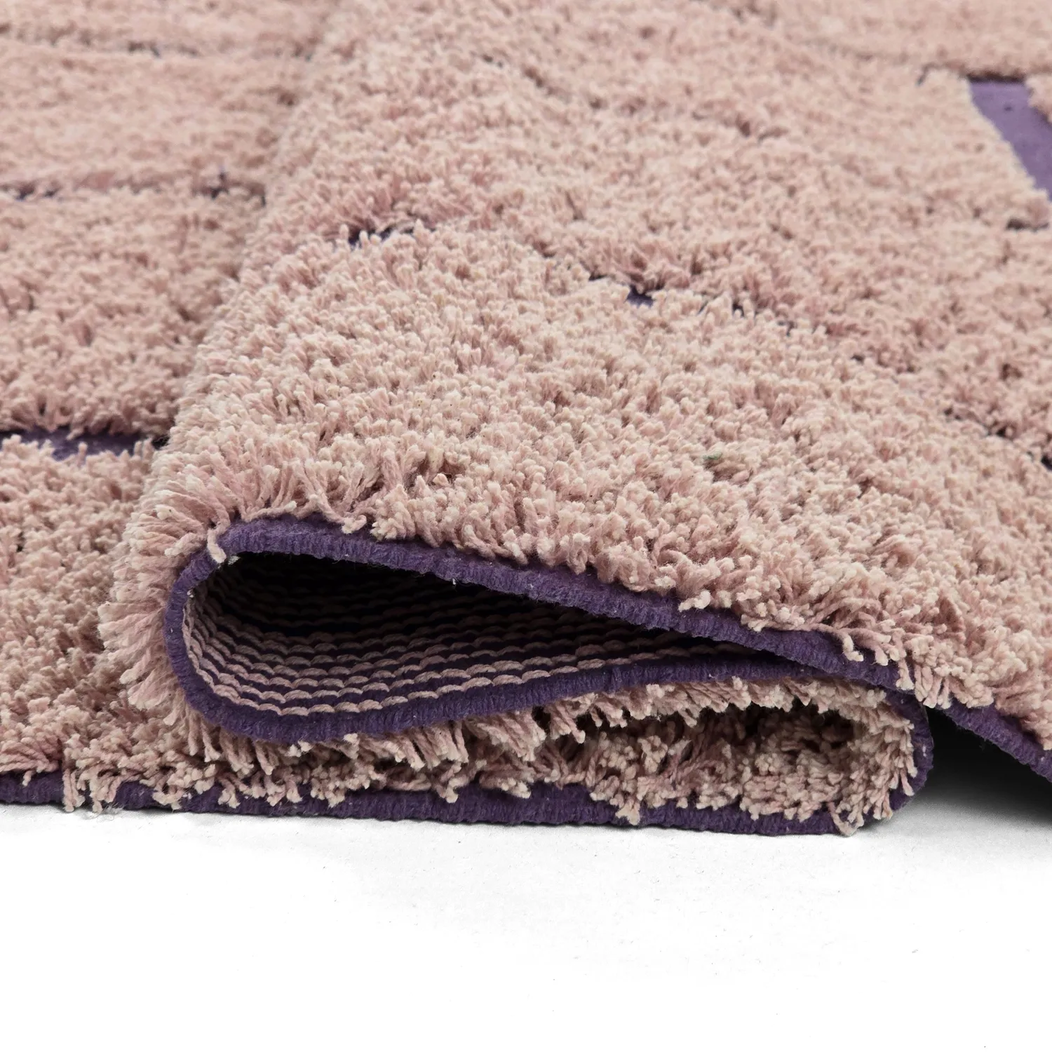 Tappeto A Pelo Lungo - Lindley Natural Cotton Shaggy (rosa/viola)