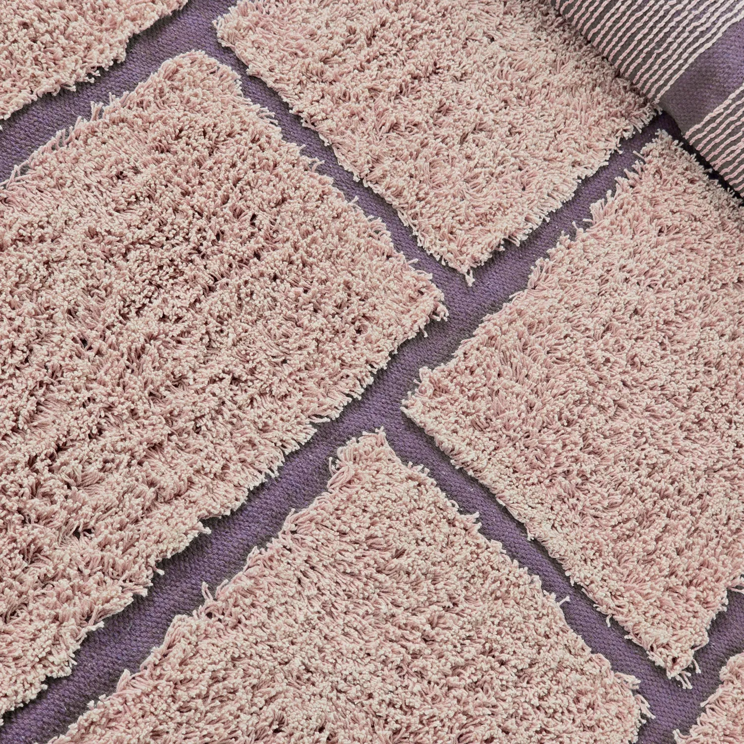 Tappeto A Pelo Lungo - Lindley Natural Cotton Shaggy (rosa/viola)
