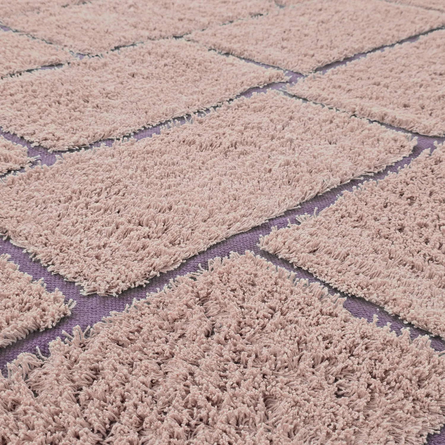 Tappeto A Pelo Lungo - Lindley Natural Cotton Shaggy (rosa/viola)