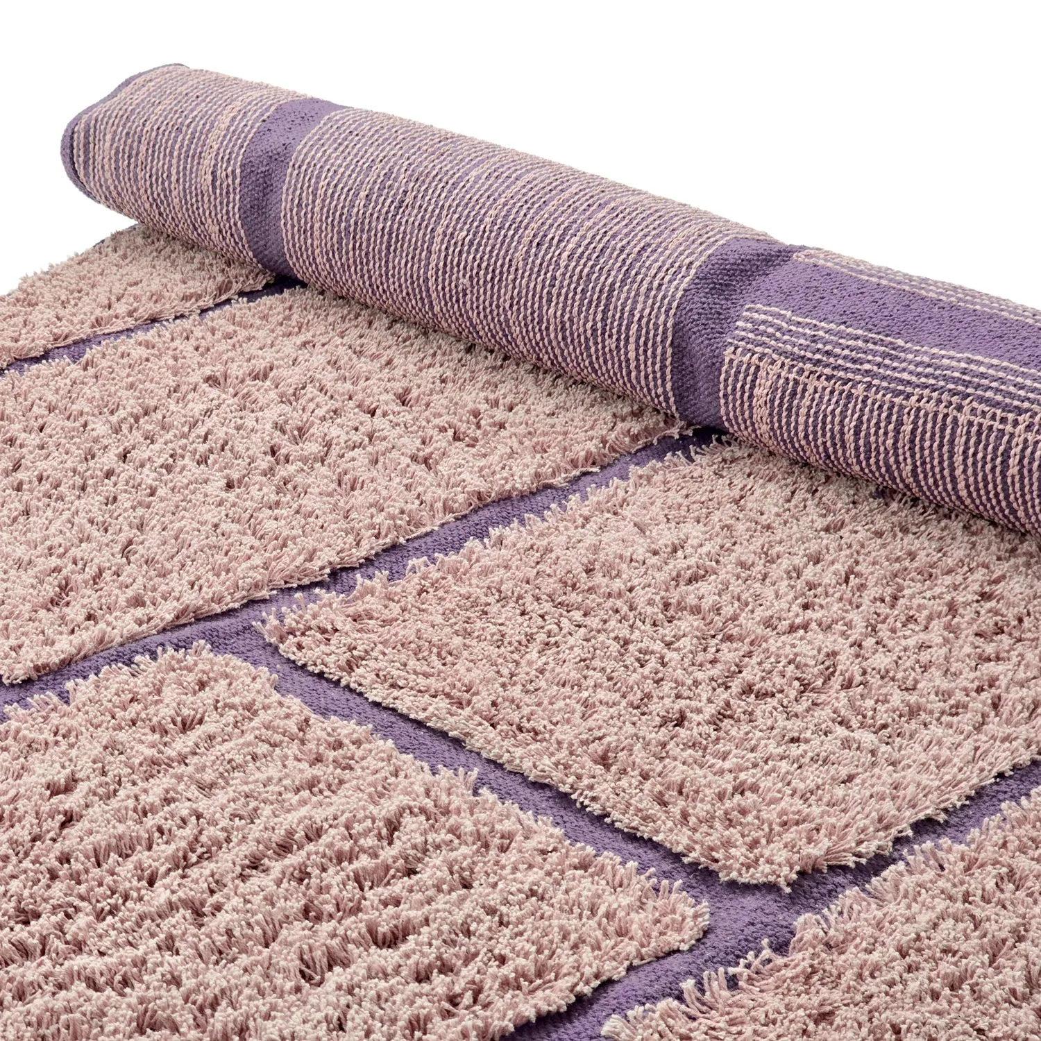 Tappeti rotondi - Lindley Natural Cotton Shaggy (rosa/viola)