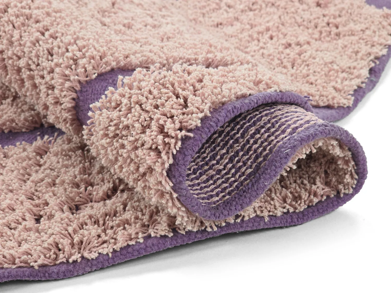 Tappeti rotondi - Lindley Natural Cotton Shaggy (rosa/viola)