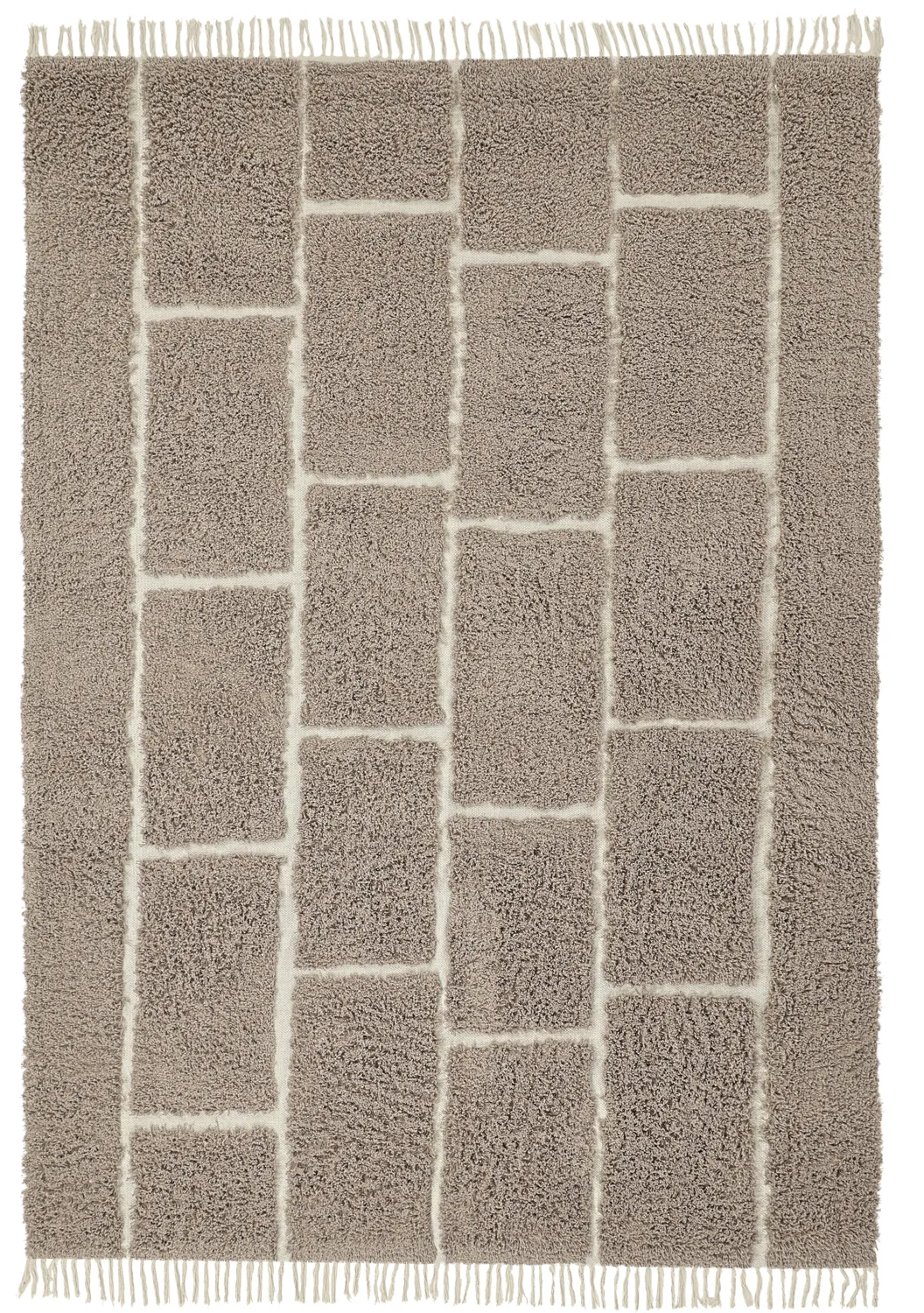 Tappeto A Pelo Lungo - Lindley Natural Cotton Shaggy (tortora/grigio)