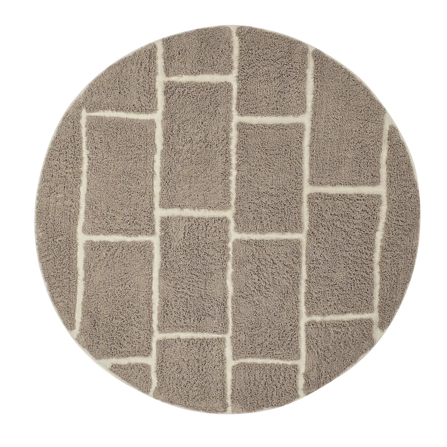 Tappeti rotondi - Lindley Natural Cotton Shaggy (tortora/grigio)