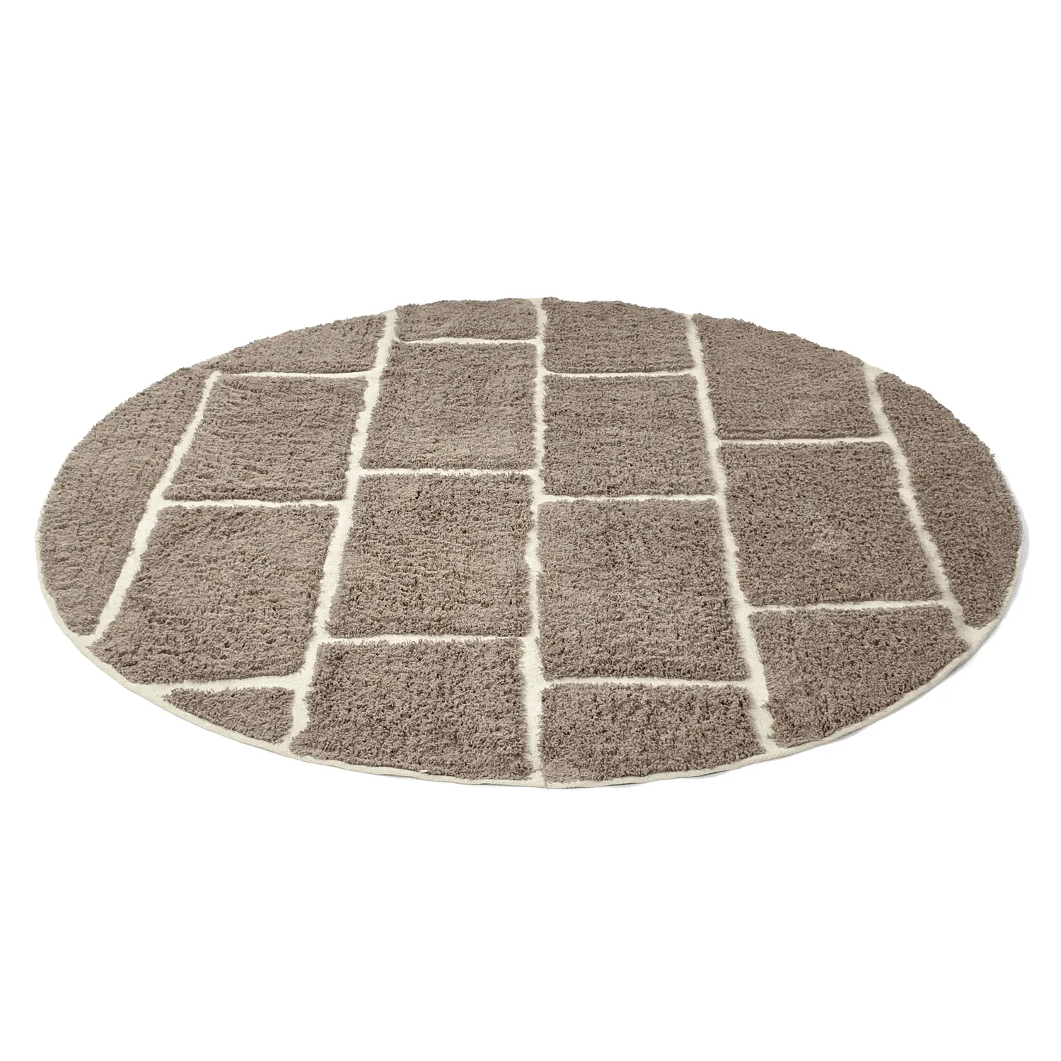 Tappeti rotondi - Lindley Natural Cotton Shaggy (tortora/grigio)