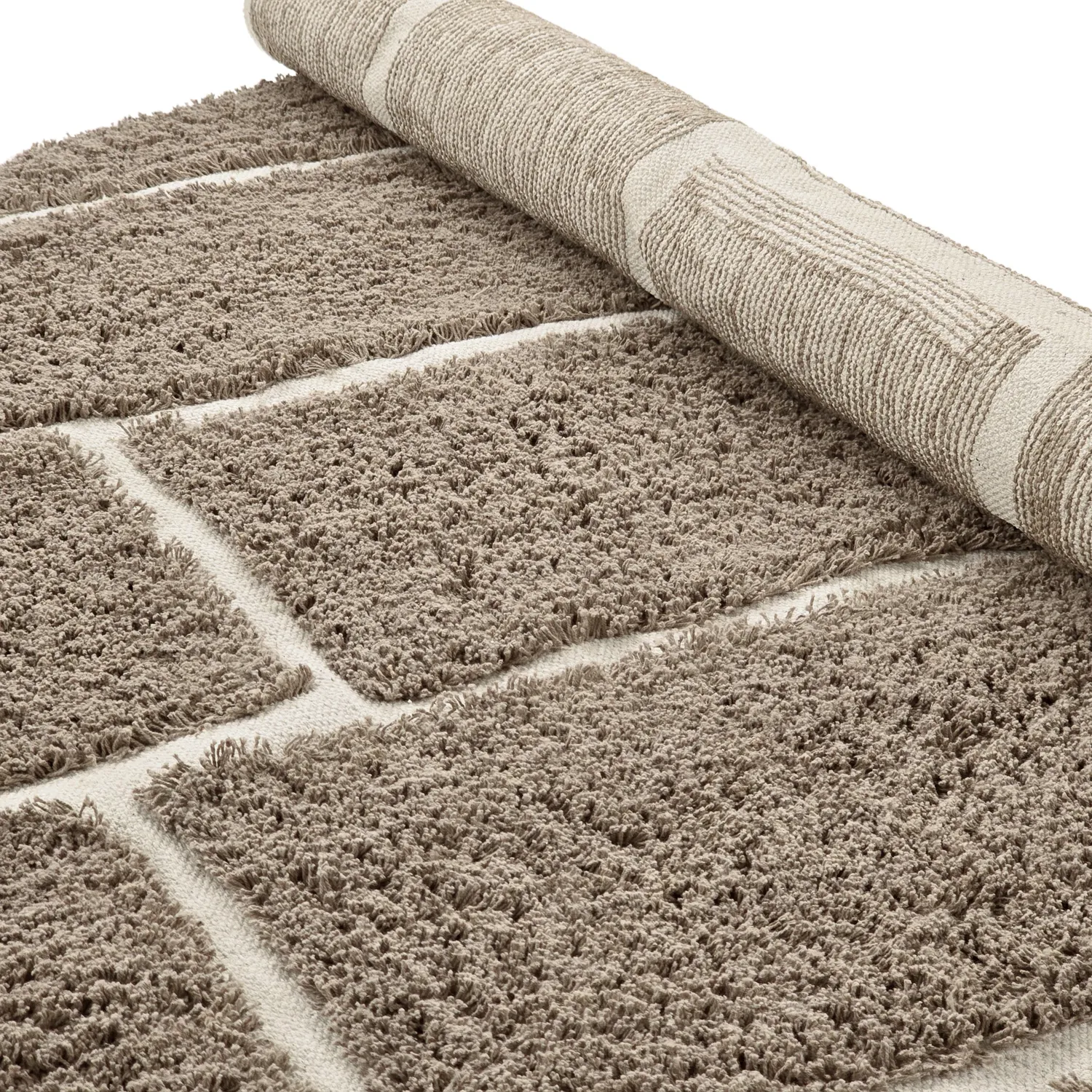 Tappeti rotondi - Lindley Natural Cotton Shaggy (tortora/grigio)