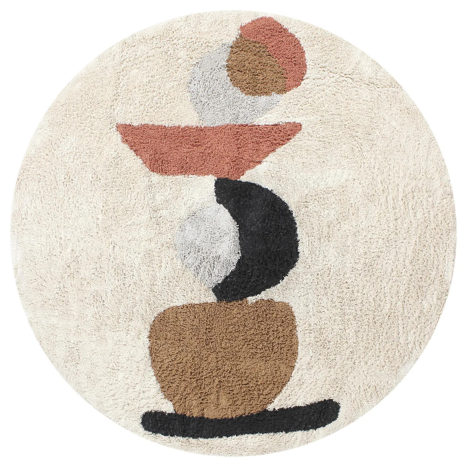 Tappeti rotondi - Mantona Natural Cotton Shaggy (multi)