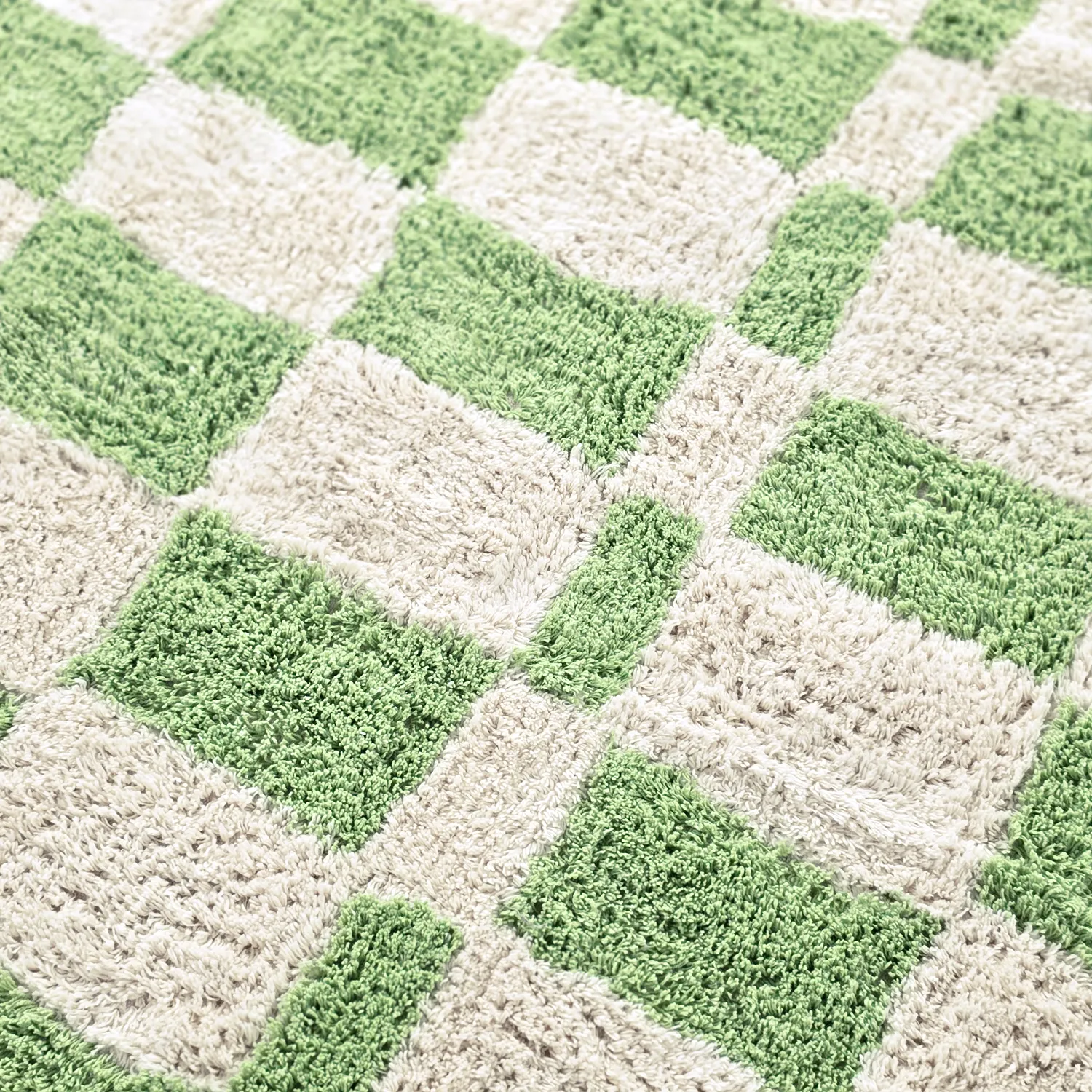 Tappeto rotondo - Maranello Natural Cotton Shaggy (verde)