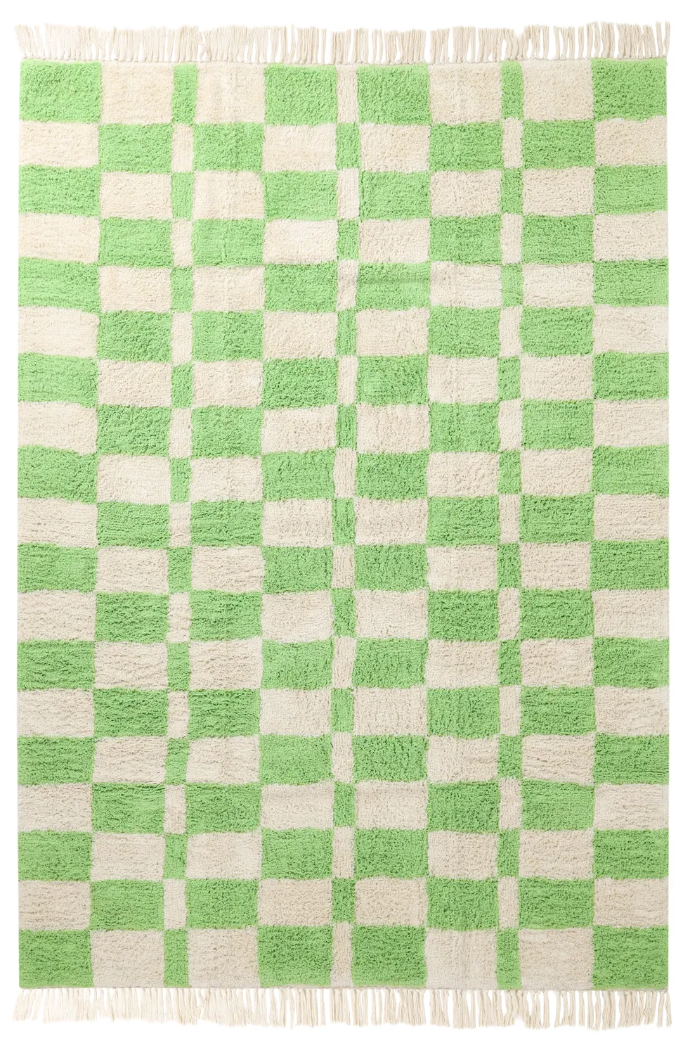 Tappeto A Pelo Lungo - Maranello Natural Cotton Shaggy (verde)