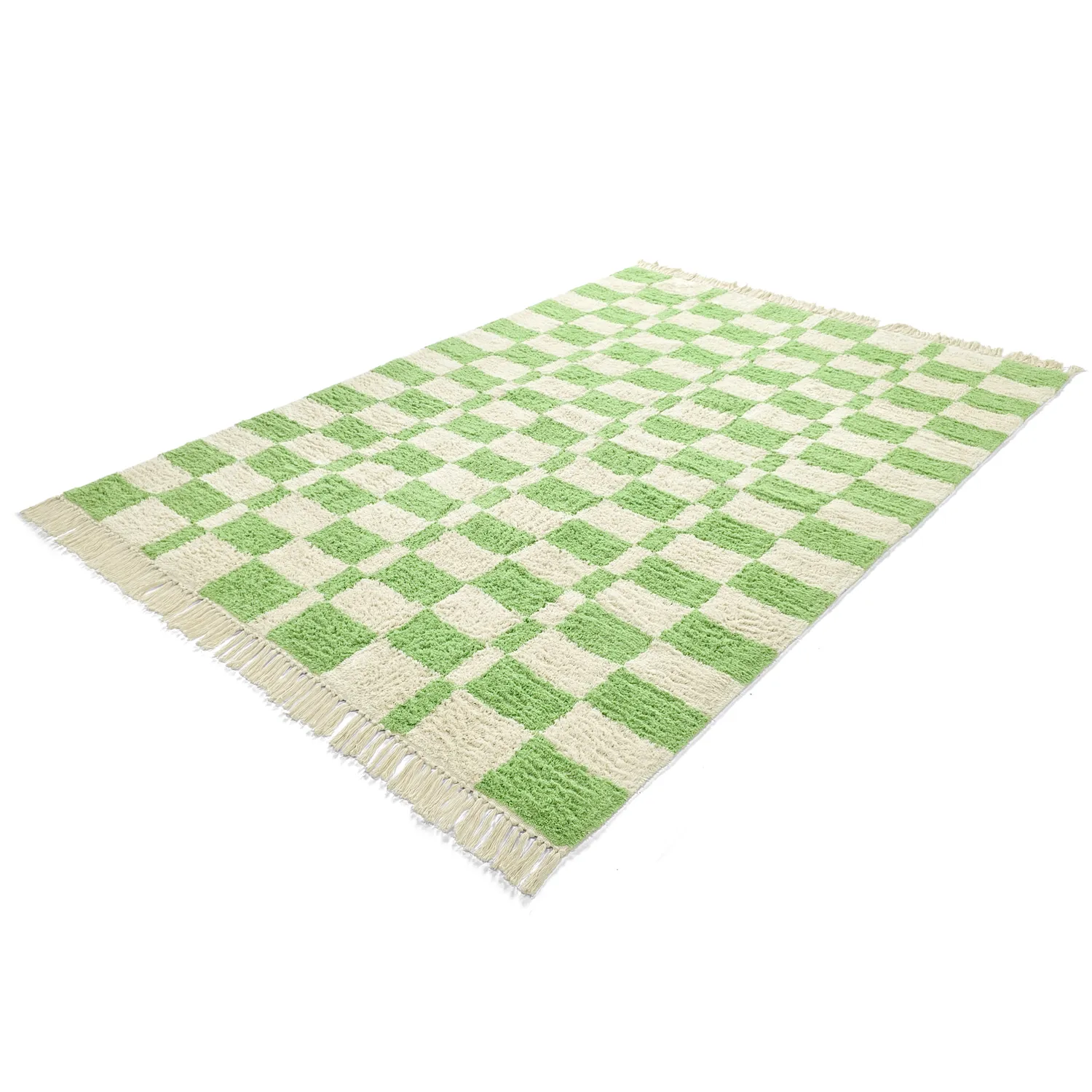 Tappeto A Pelo Lungo - Maranello Natural Cotton Shaggy (verde)