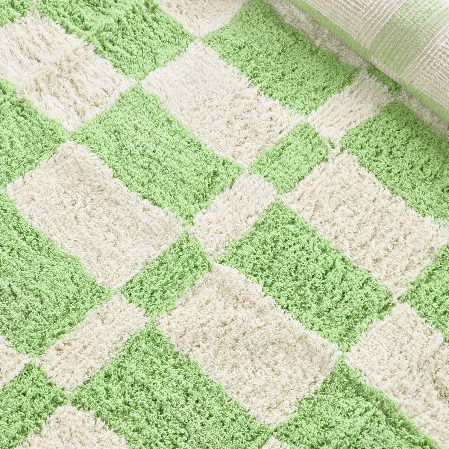 Tappeto A Pelo Lungo - Maranello Natural Cotton Shaggy (verde)