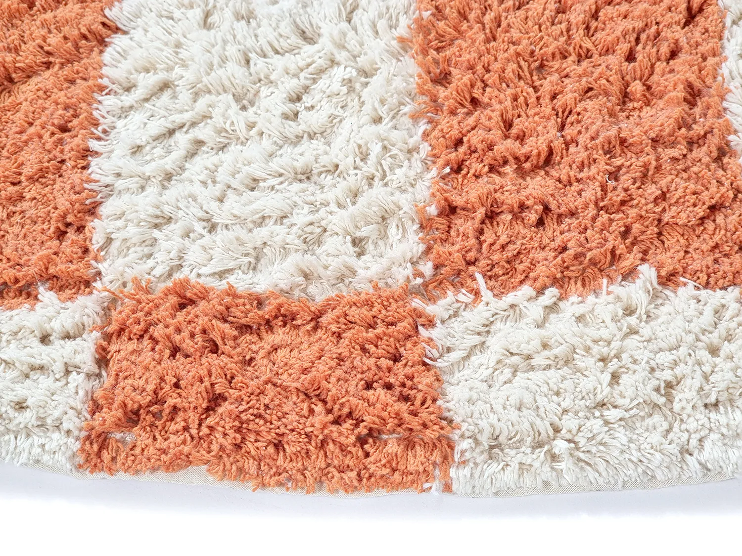 Tappeti rotondi - Maranello Natural Cotton Shaggy (arancia)