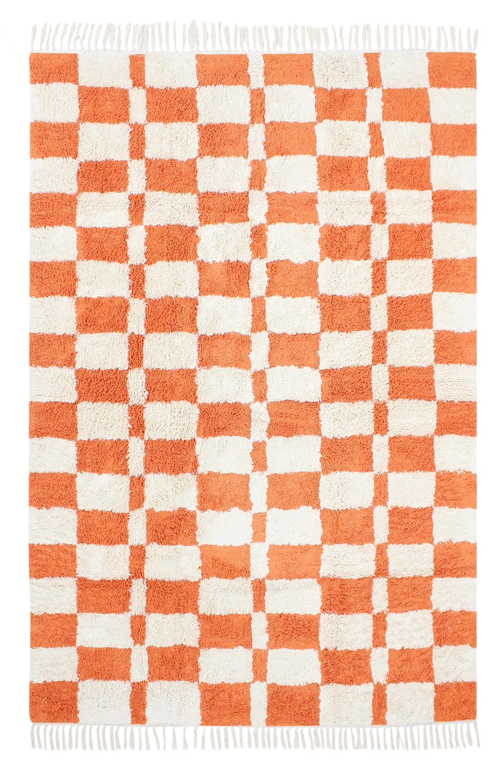 Tappeto A Pelo Lungo - Maranello Natural Cotton Shaggy (arancia)