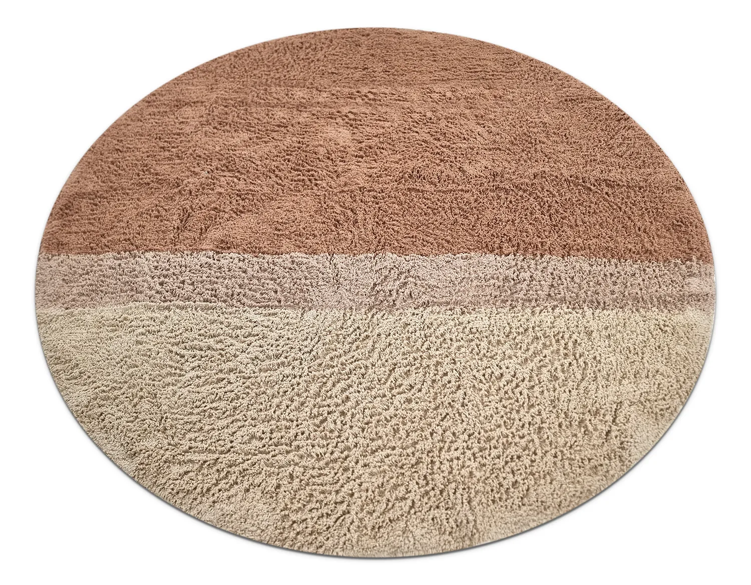 Tappeti rotondi - Mareto Natural Cotton Shaggy (marrone)