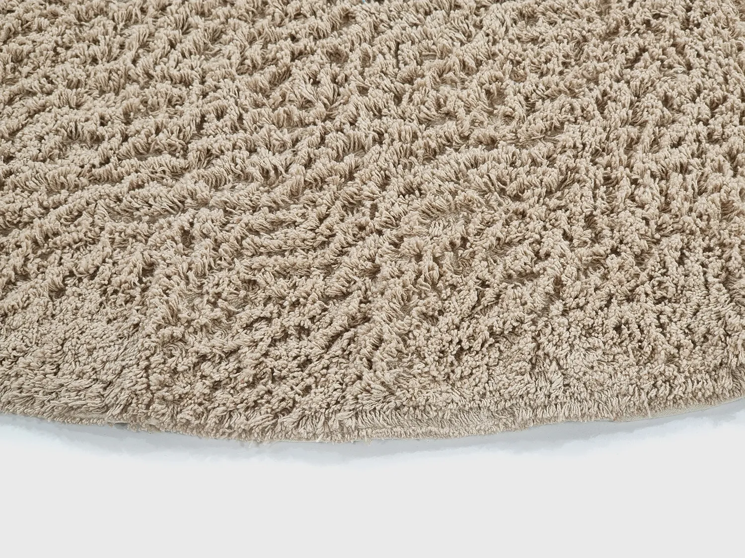 Tappeti rotondi - Mareto Natural Cotton Shaggy (marrone)