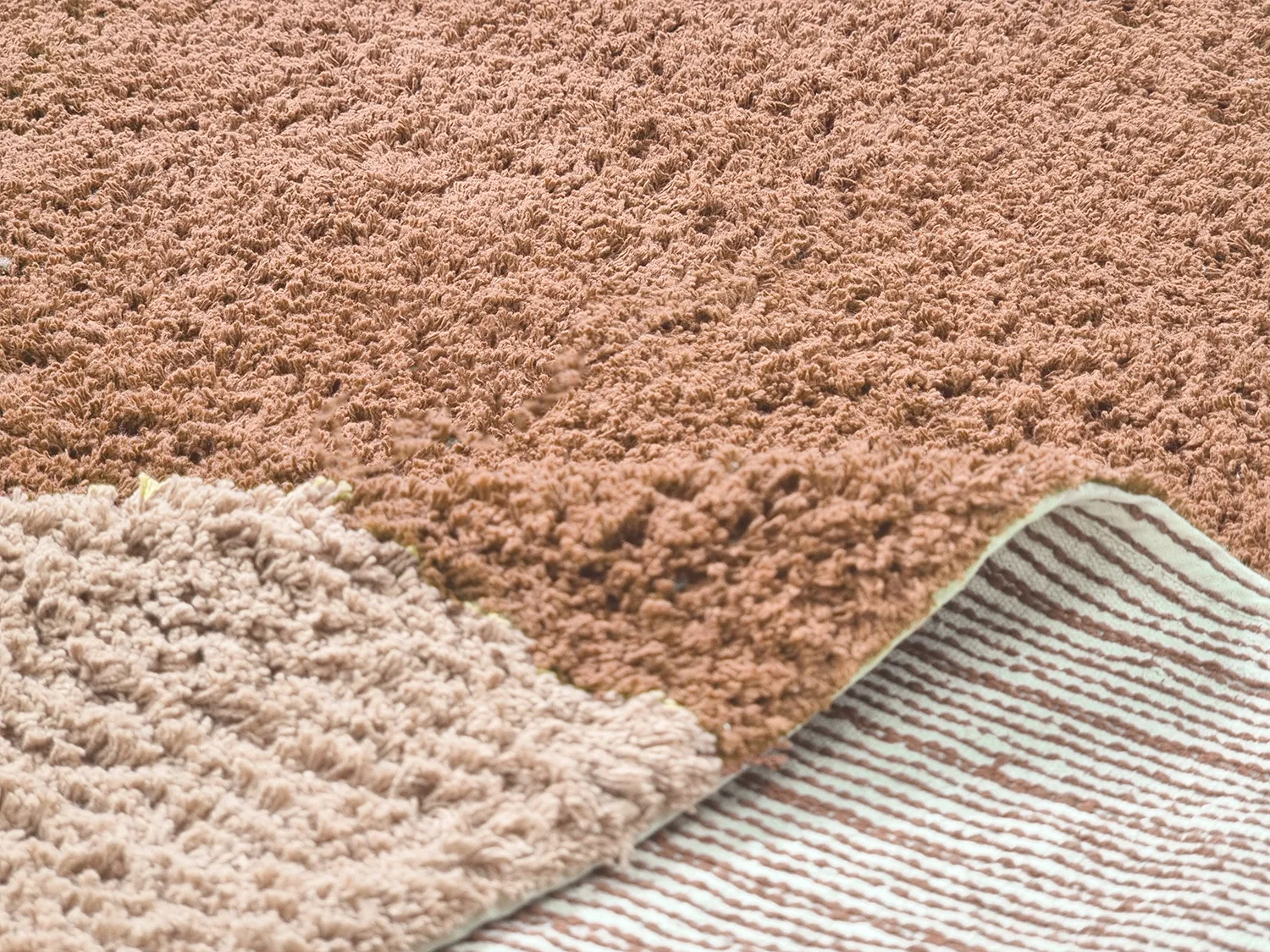 Tappeti rotondi - Mareto Natural Cotton Shaggy (marrone)