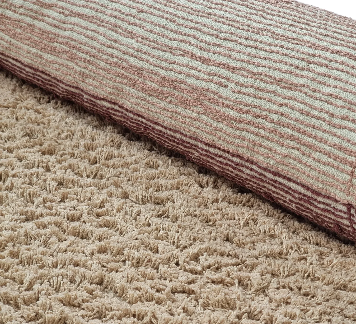 Tappeti rotondi - Mareto Natural Cotton Shaggy (marrone)