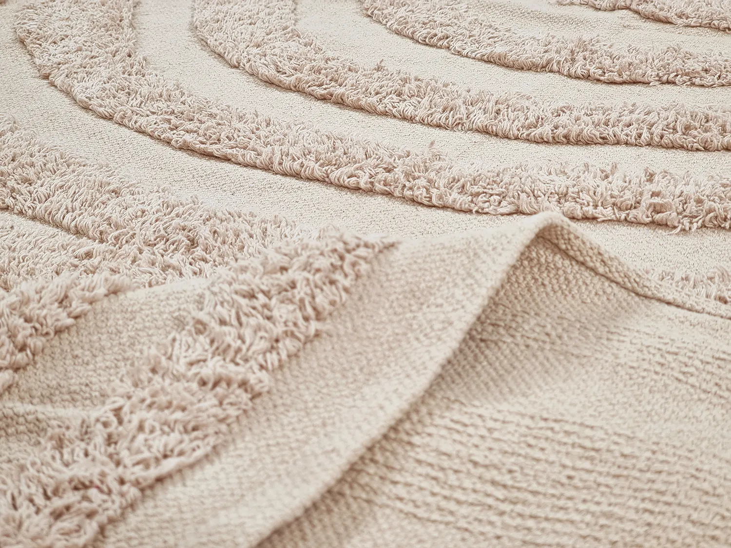 Tappeto A Pelo Lungo - Margo Natural Cotton Shaggy (beige)