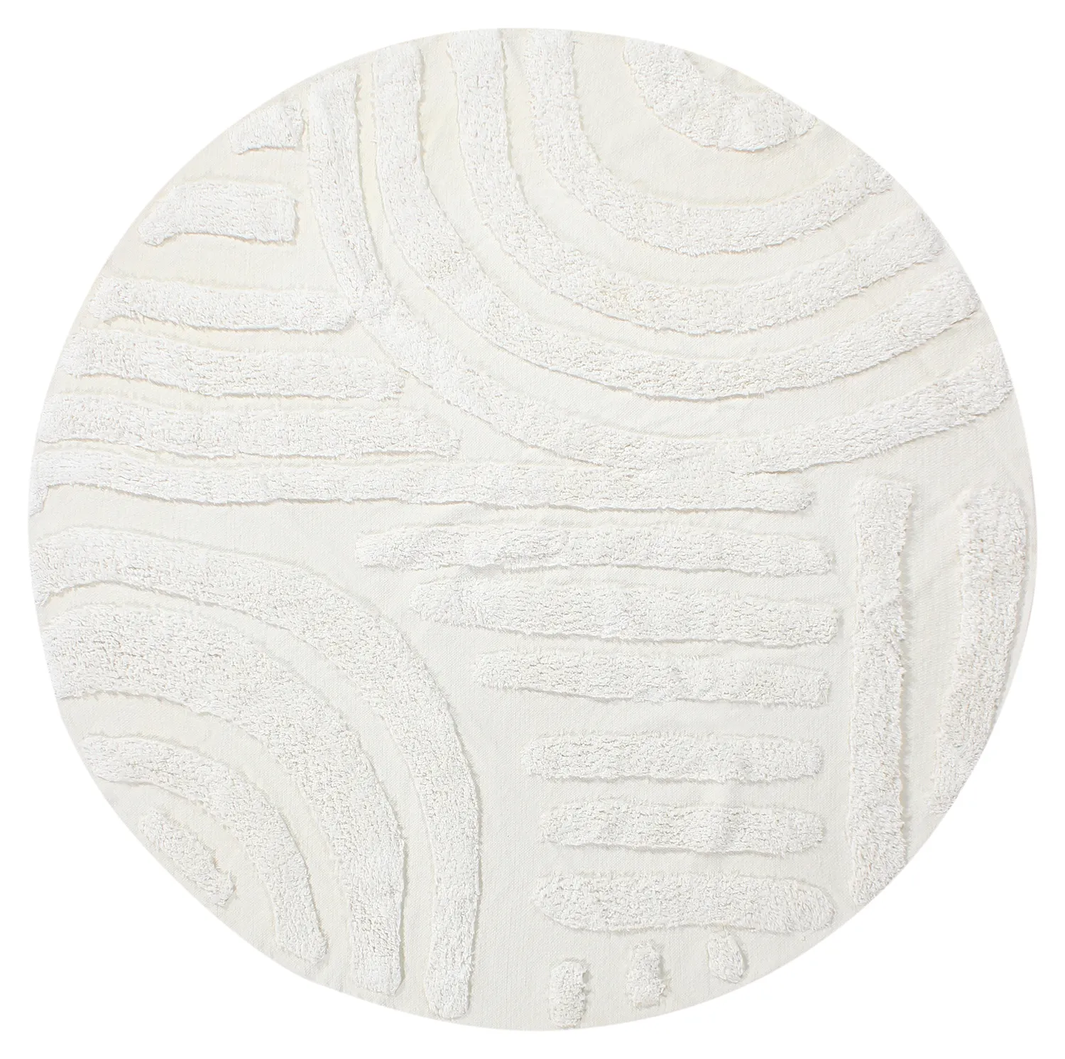 Tappeti rotondi - Margo Natural Cotton Shaggy (offwhite)