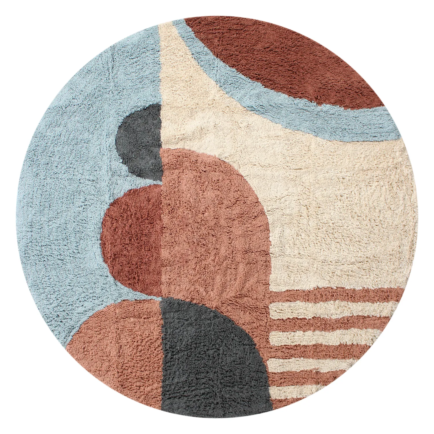 Tappeti rotondi - Osmery Natural Cotton Shaggy (multi)