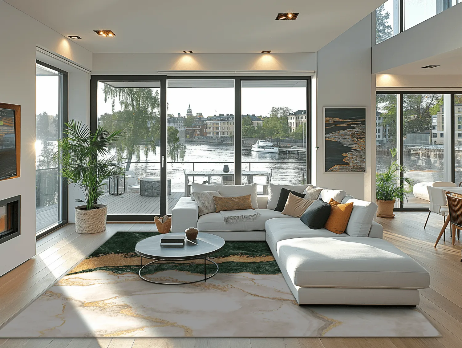 Tappeto Wilton - Padova (verde/bianco/oro)