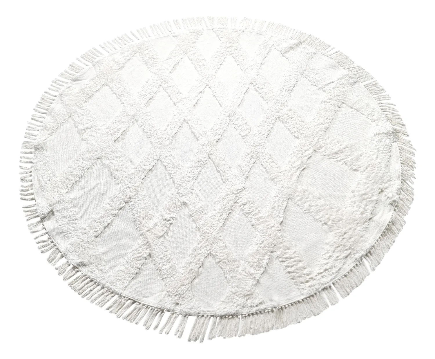 Tappeti rotondi - Pamplona Natural Cotton Shaggy (offwhite)