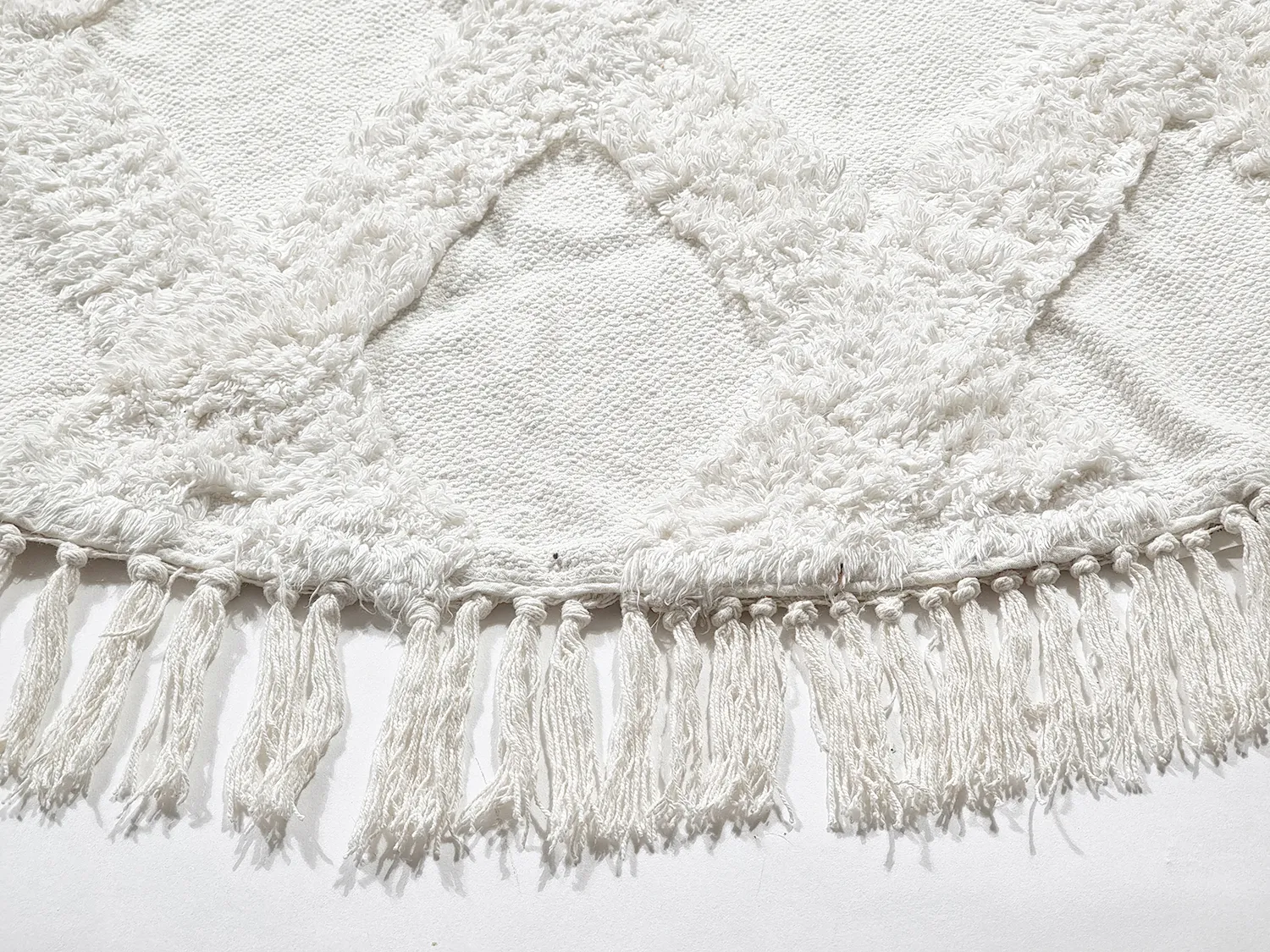 Tappeti rotondi - Pamplona Natural Cotton Shaggy (offwhite)
