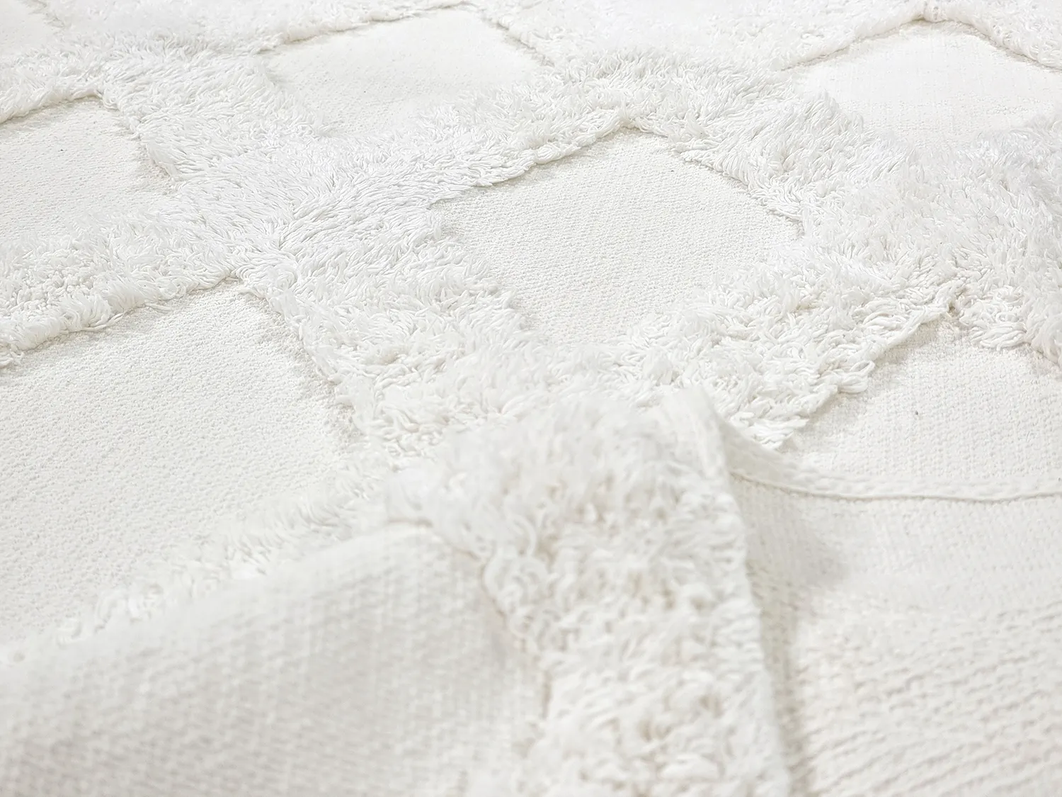 Tappeti rotondi - Pamplona Natural Cotton Shaggy (offwhite)