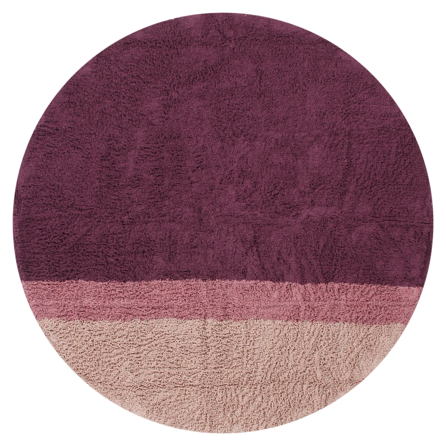 Tappeti rotondi - Pione Natural Cotton Shaggy (rosa)