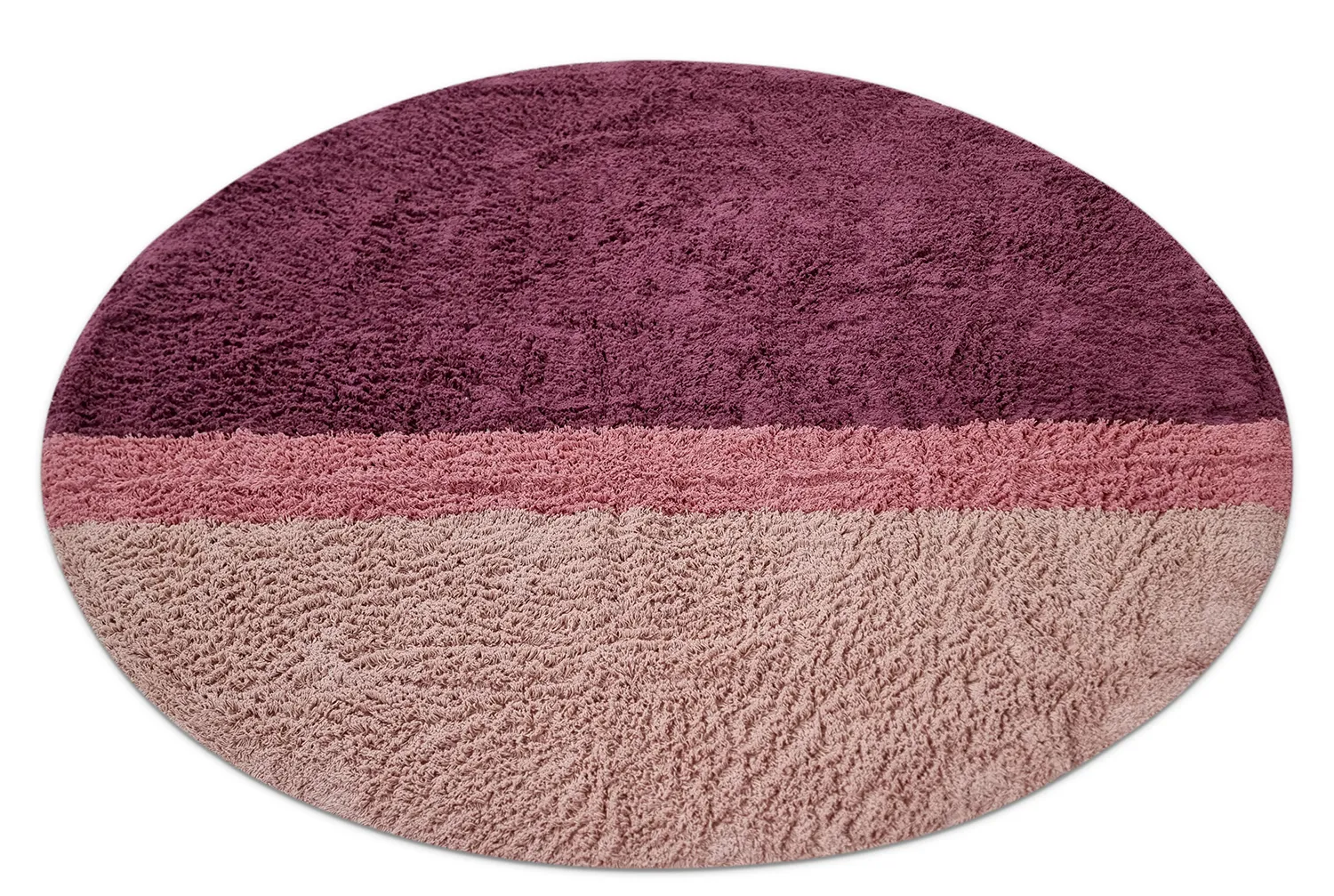 Tappeti rotondi - Pione Natural Cotton Shaggy (rosa)