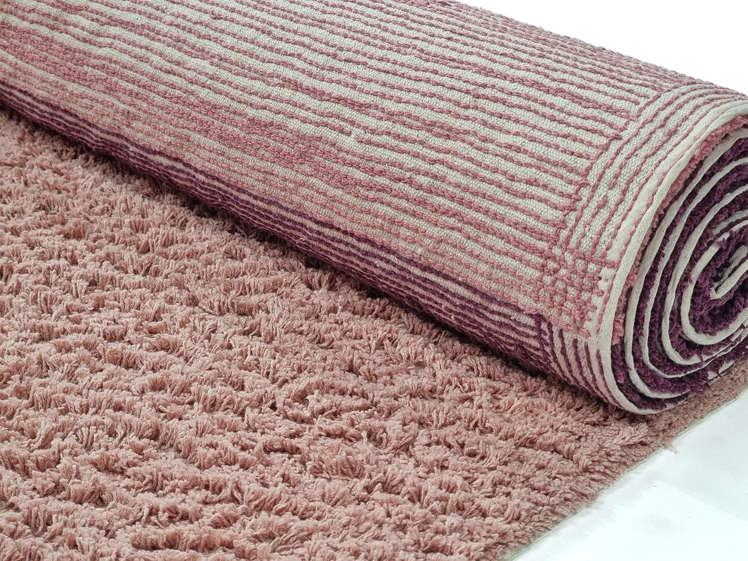 Tappeto A Pelo Lungo - Pione Natural Cotton Shaggy (rosa)