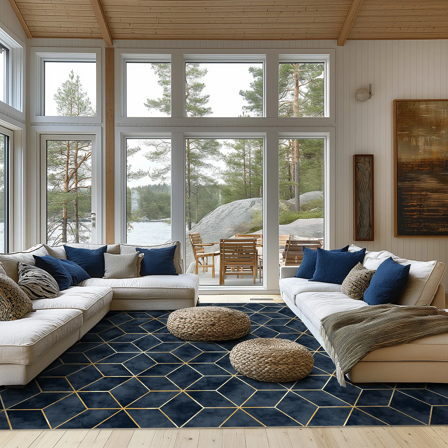 Tappeto Wilton - Remy (blu scuro)