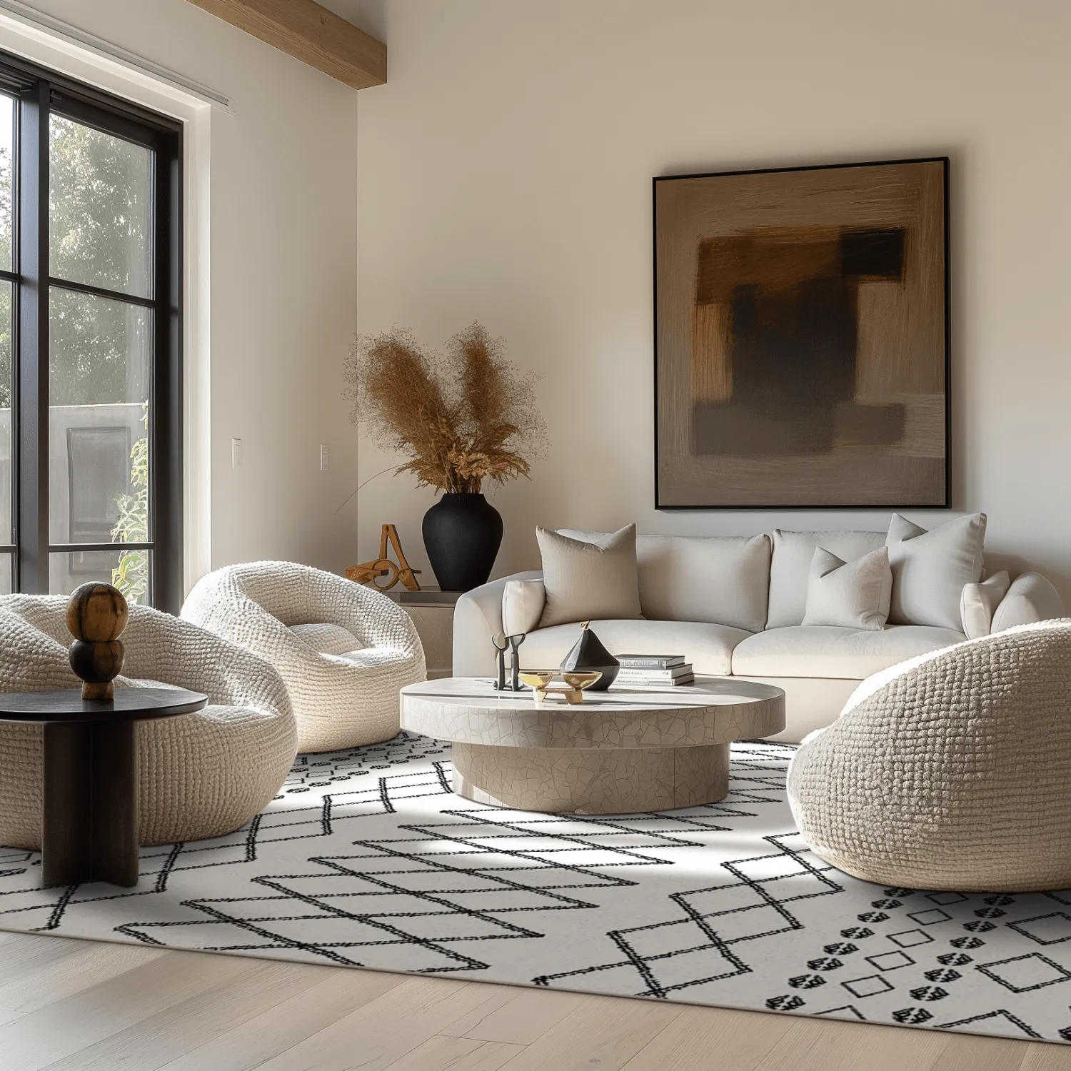 Tappeto Wilton - Safi (nero/bianco)