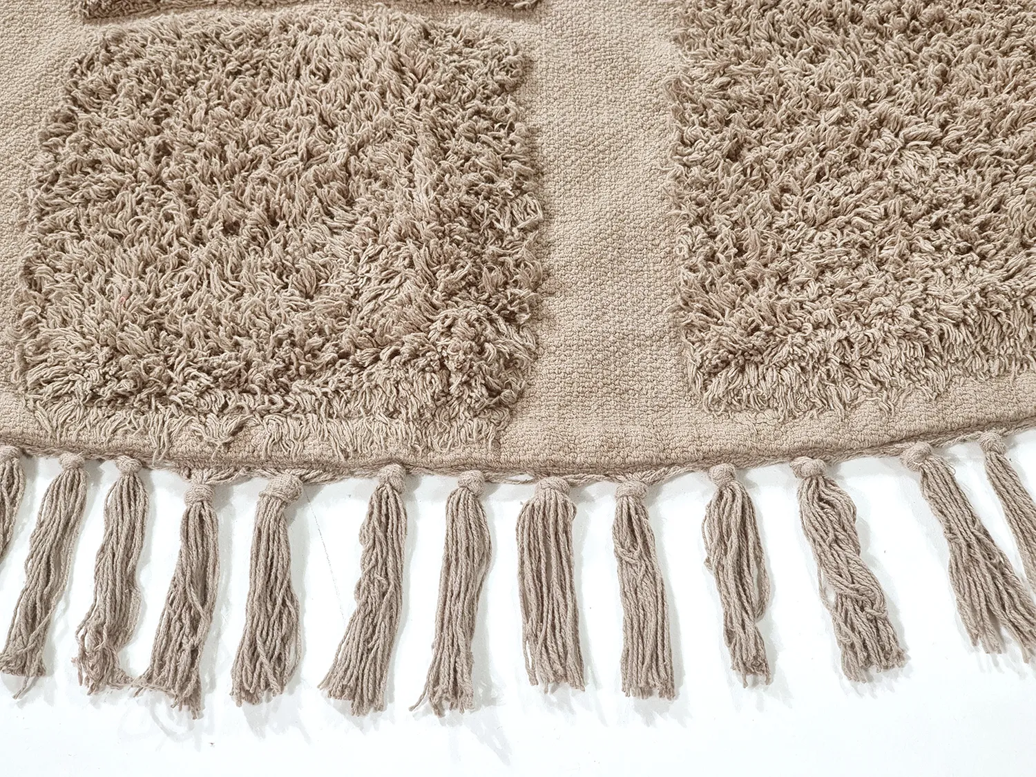 Tappeti rotondi - Salem Natural Cotton Shaggy (tortora)