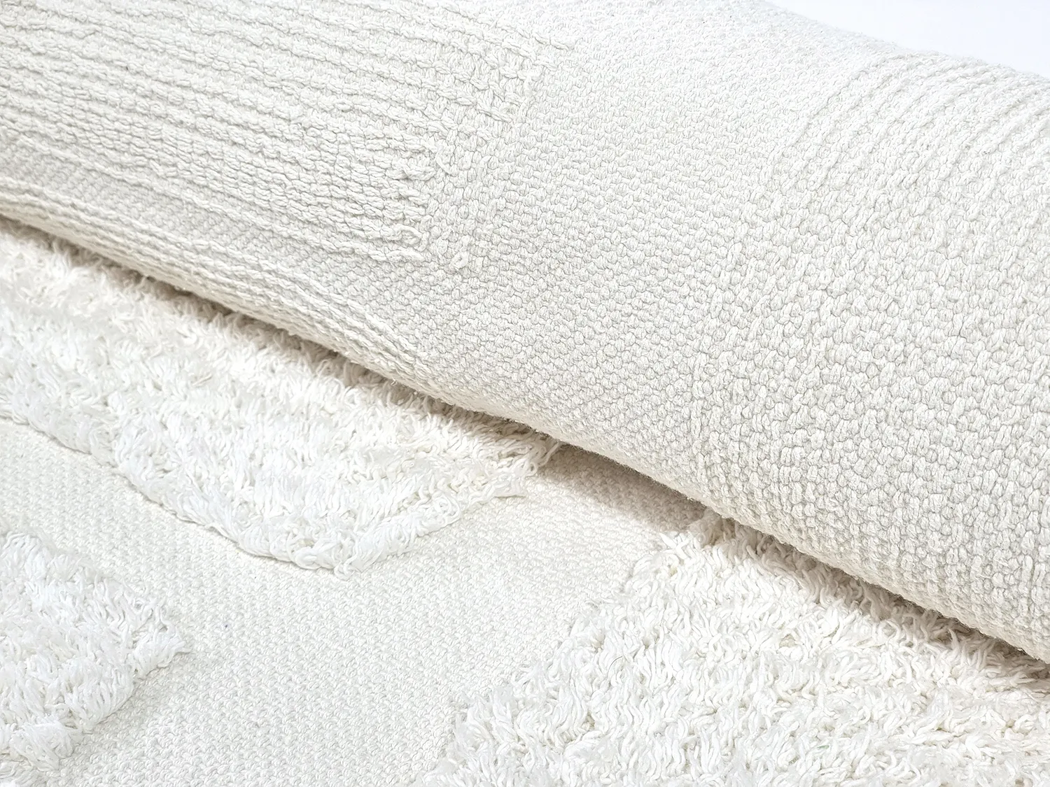 Tappeto A Pelo Lungo - Salem Natural Cotton Shaggy (offwhite)