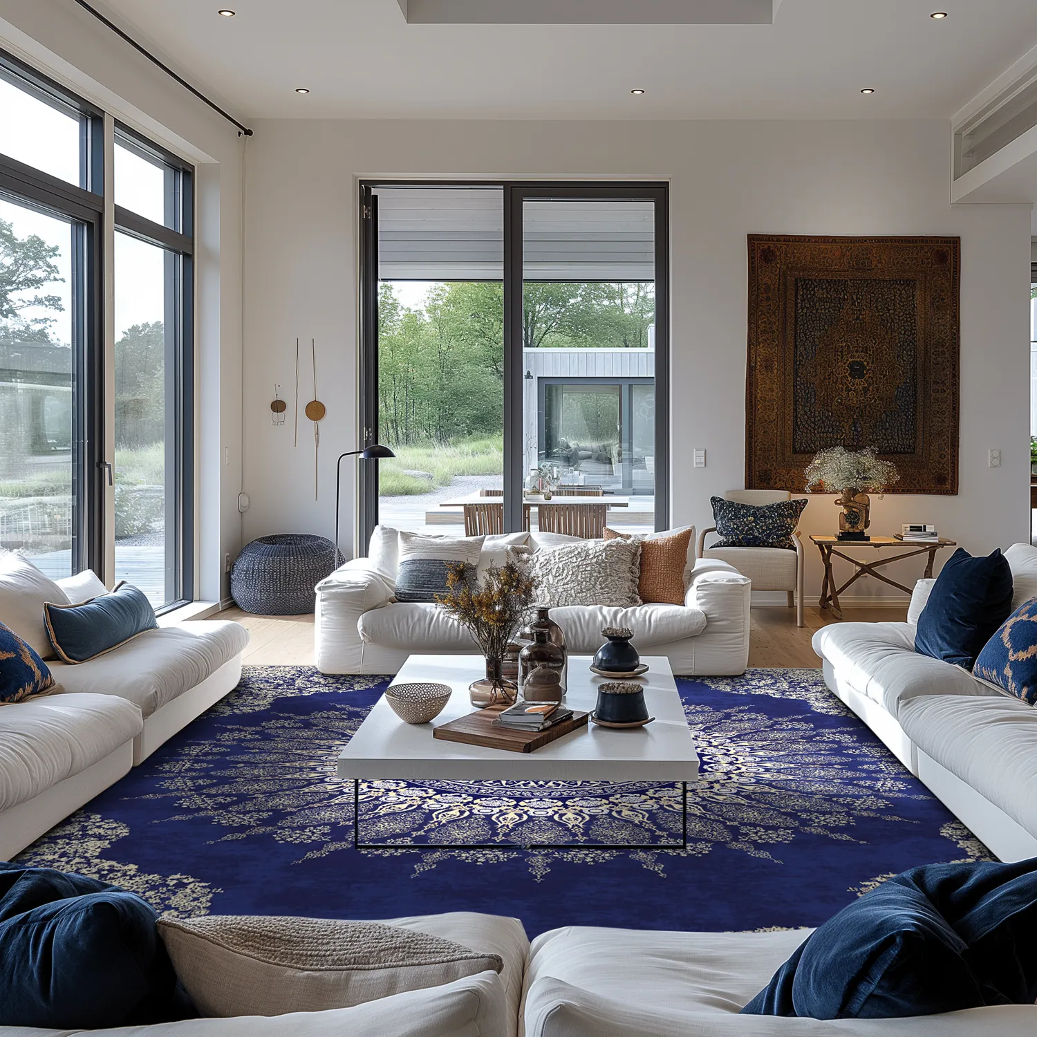 Tappeto Wilton - Sandrigo (blu/beige)